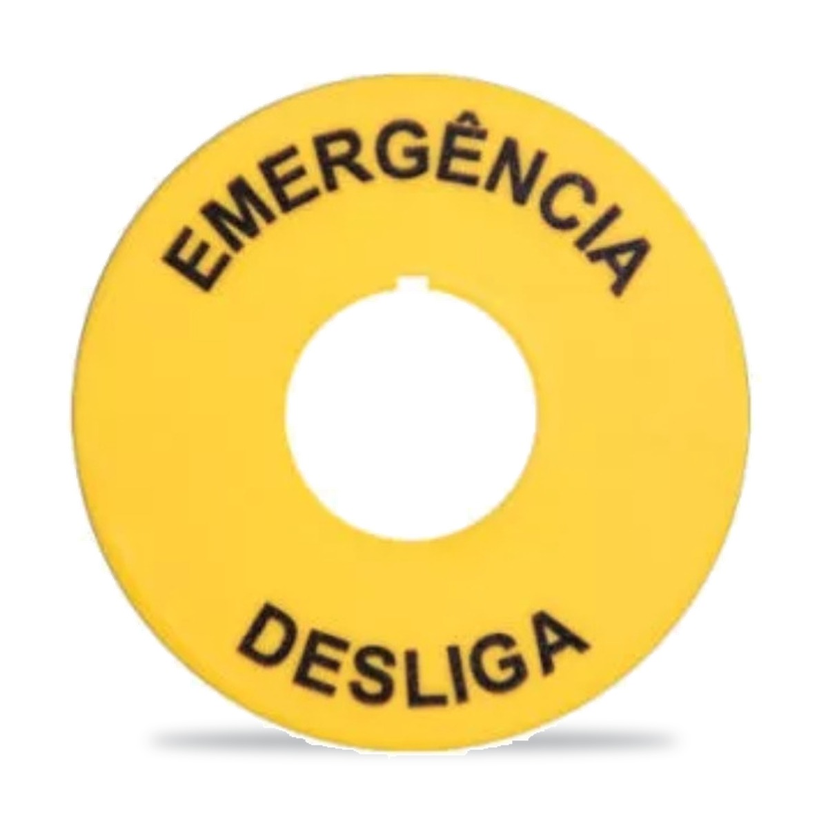 Plaqueta Emergência DESLIGA