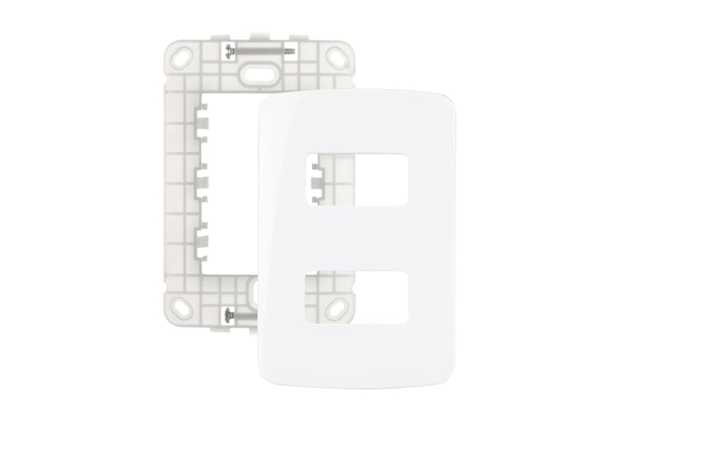Placa 4x2 2 postos B3 branco