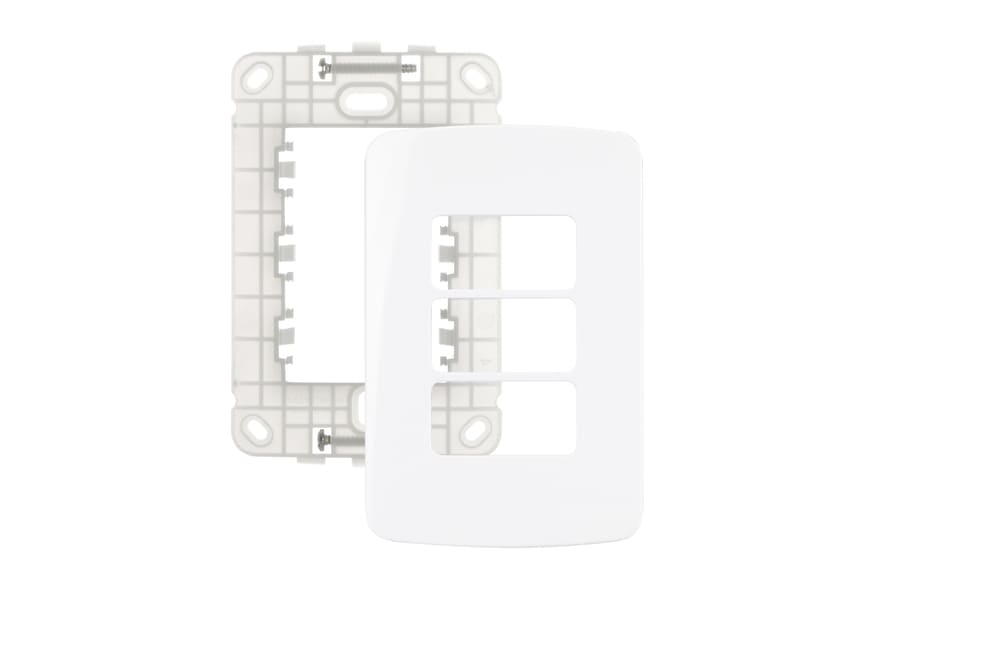 Placa 4x2 3 postos B3 branco