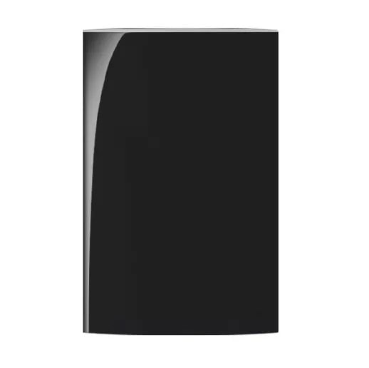 Placa 4x2 cega Sleek Ebony