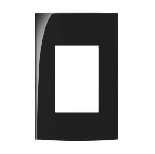 Placa 4x2 3 postos Sleek Ebony