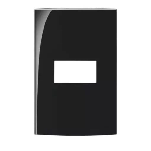 Placa 4x2 1 posto Sleek Ebony