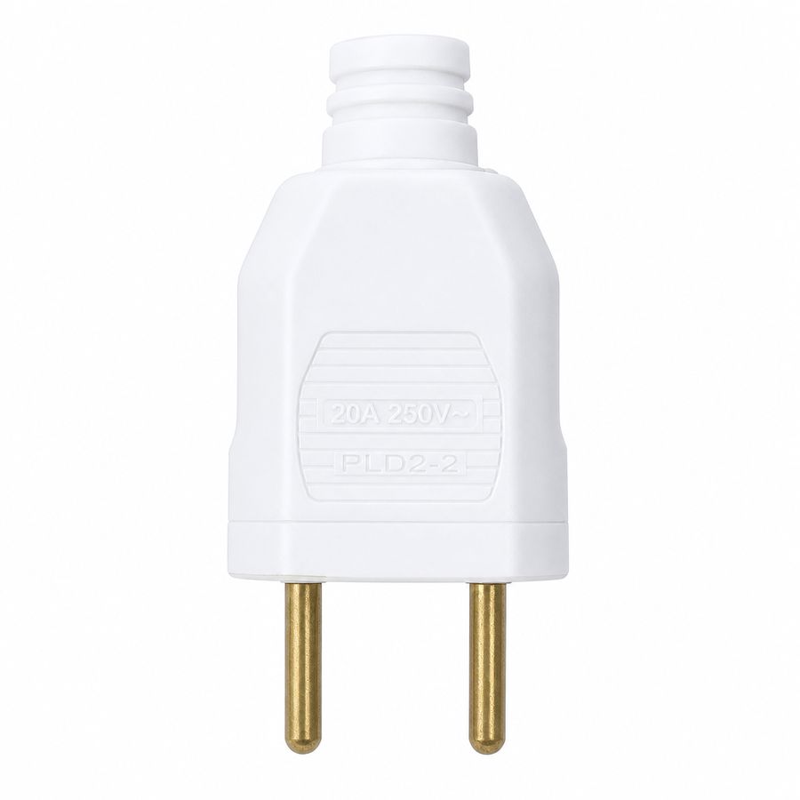Plug macho branco 20A