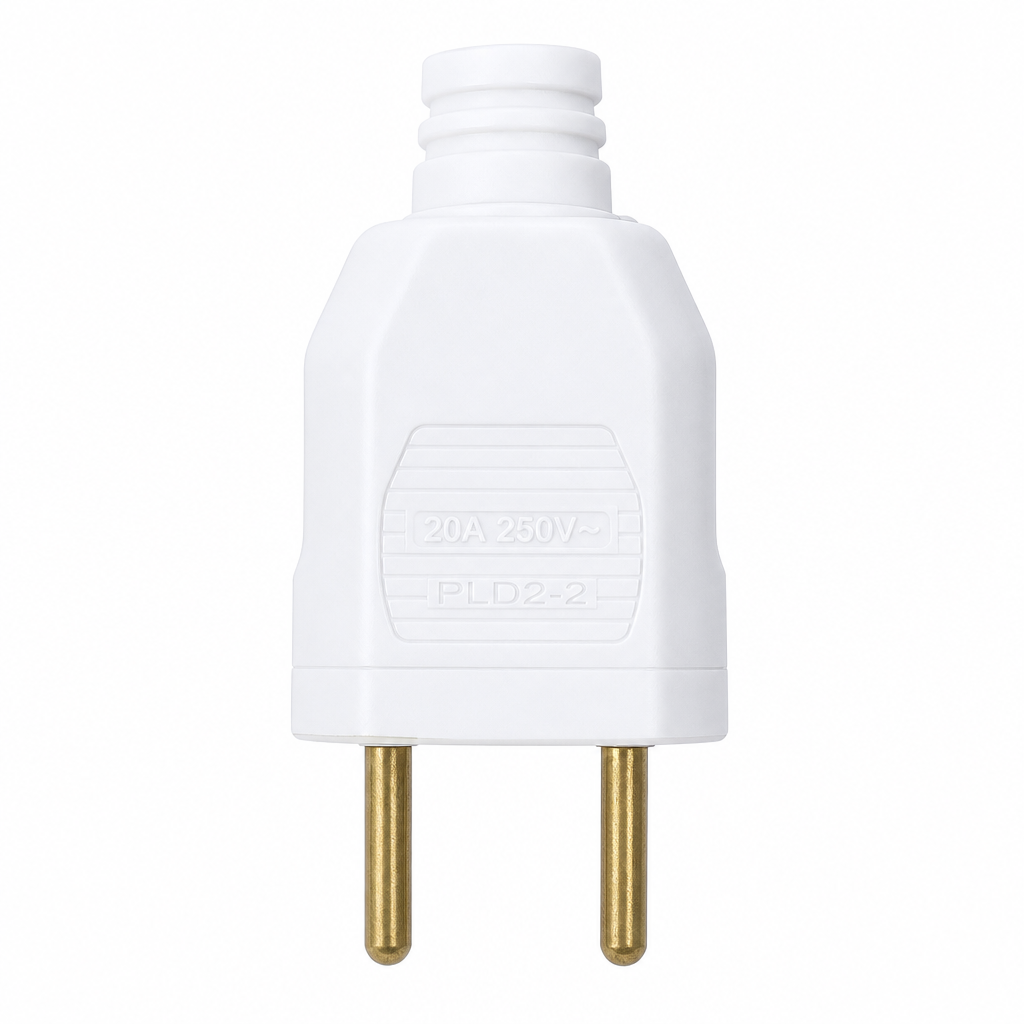 Plug macho branco 20A
